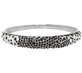 Stainless Steel Scattered Black Crystal Bangle